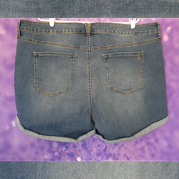 Jessica Simpson Forever Short Denim Shorts Size 24W - Picture 3 of 7